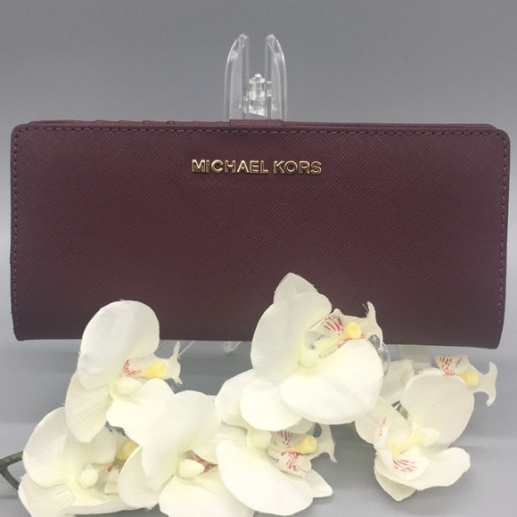 Michael Kors Jet Set Travel Md Flt Slm Bfld Wallet - Picture 12 of 16